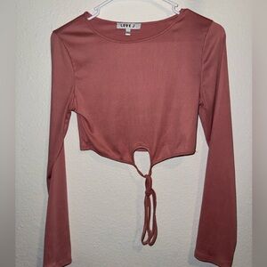 Love J Dusty Pink Ribbed Knitwear